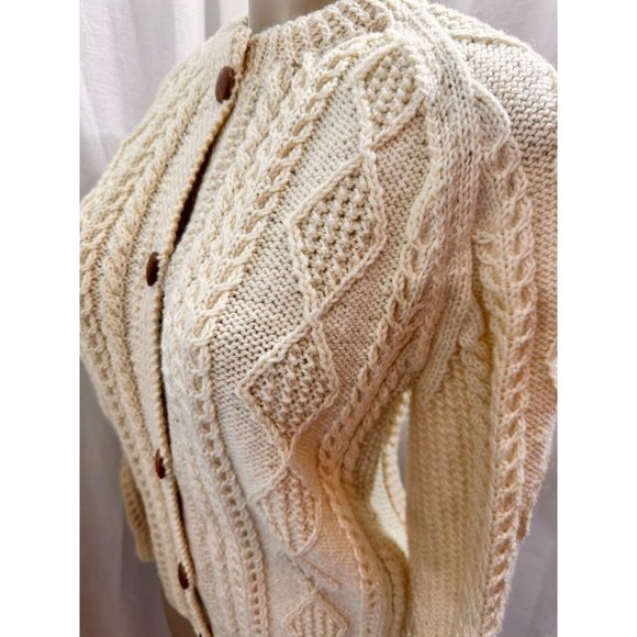 VTG, Women's Abercrombie and Fitch Rare  Handknit 100% Wool Cable  Size S-M #981 - Picture 14 of 16